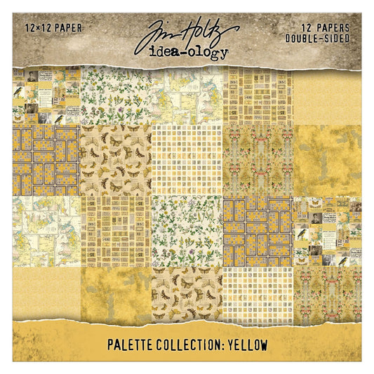 Tim Holtz - Idea-ology Double- Sided Cardstock 12"X12" - Palette Collection: Yellow