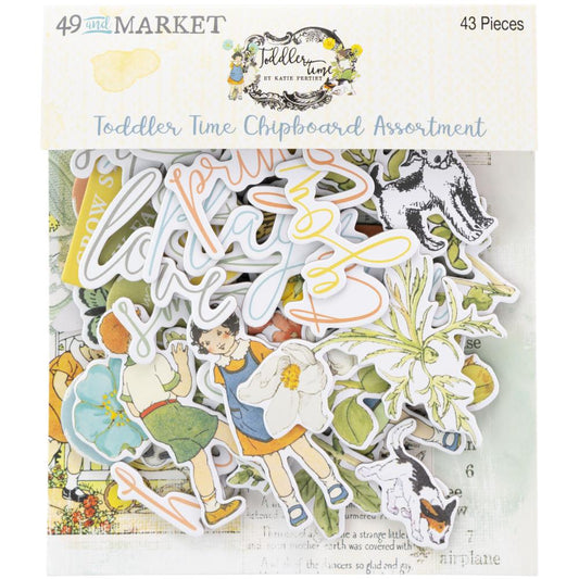 49 and Market Toddler Time Chipboard Assortment