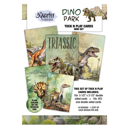 3Quarter Designs - Dino Park Tuck 'N' Play Cards