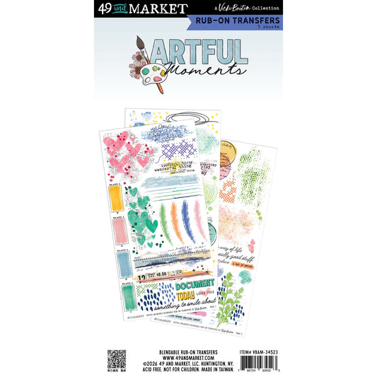 49 and Market - Artful Moments Blendable Rub-On Transfer Set by Vicki Boutin