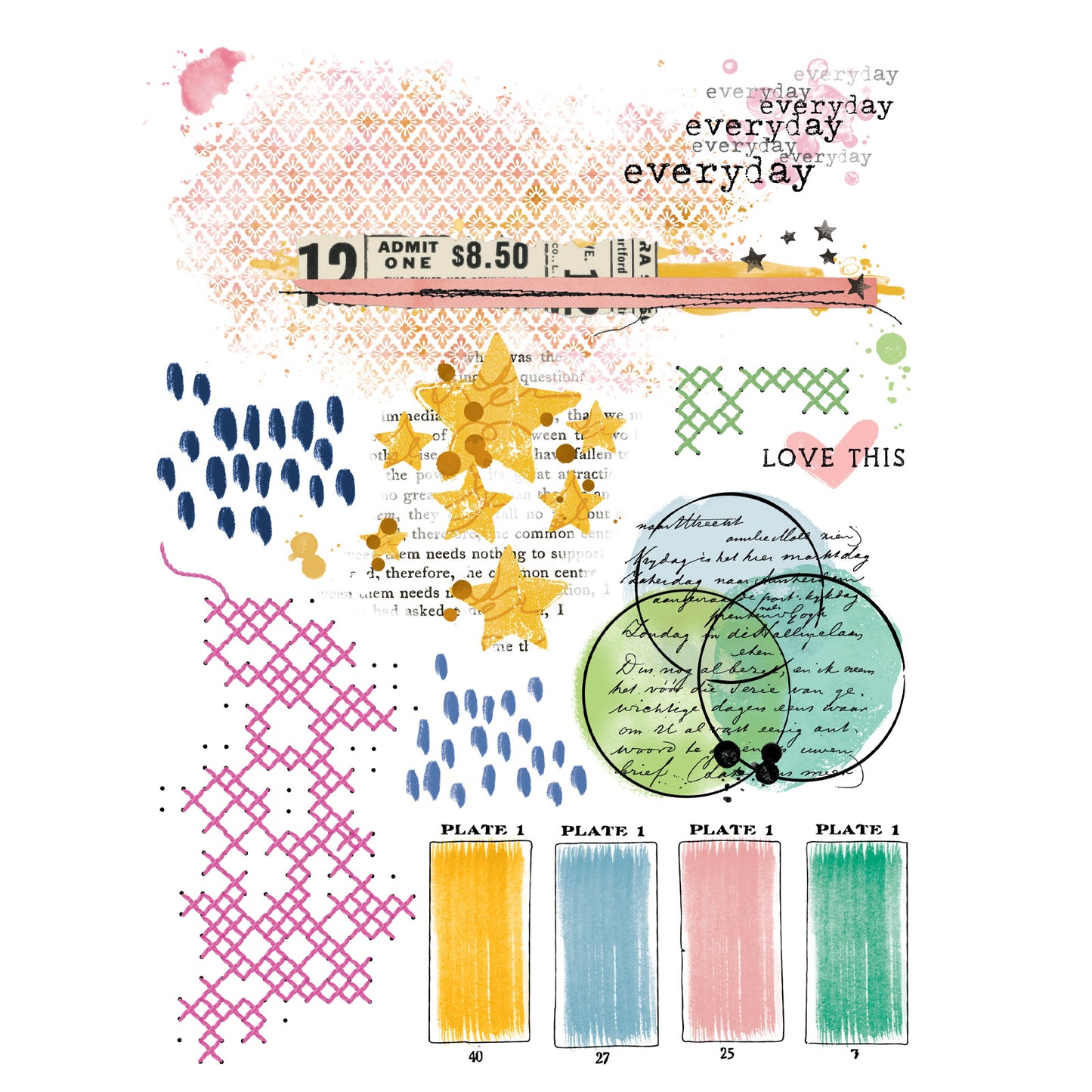 Artful Moments Blendable Rub-On Transfer Set by Vicki Boutin