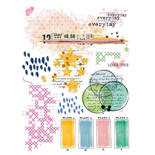 Artful Moments Blendable Rub-On Transfer Set by Vicki Boutin