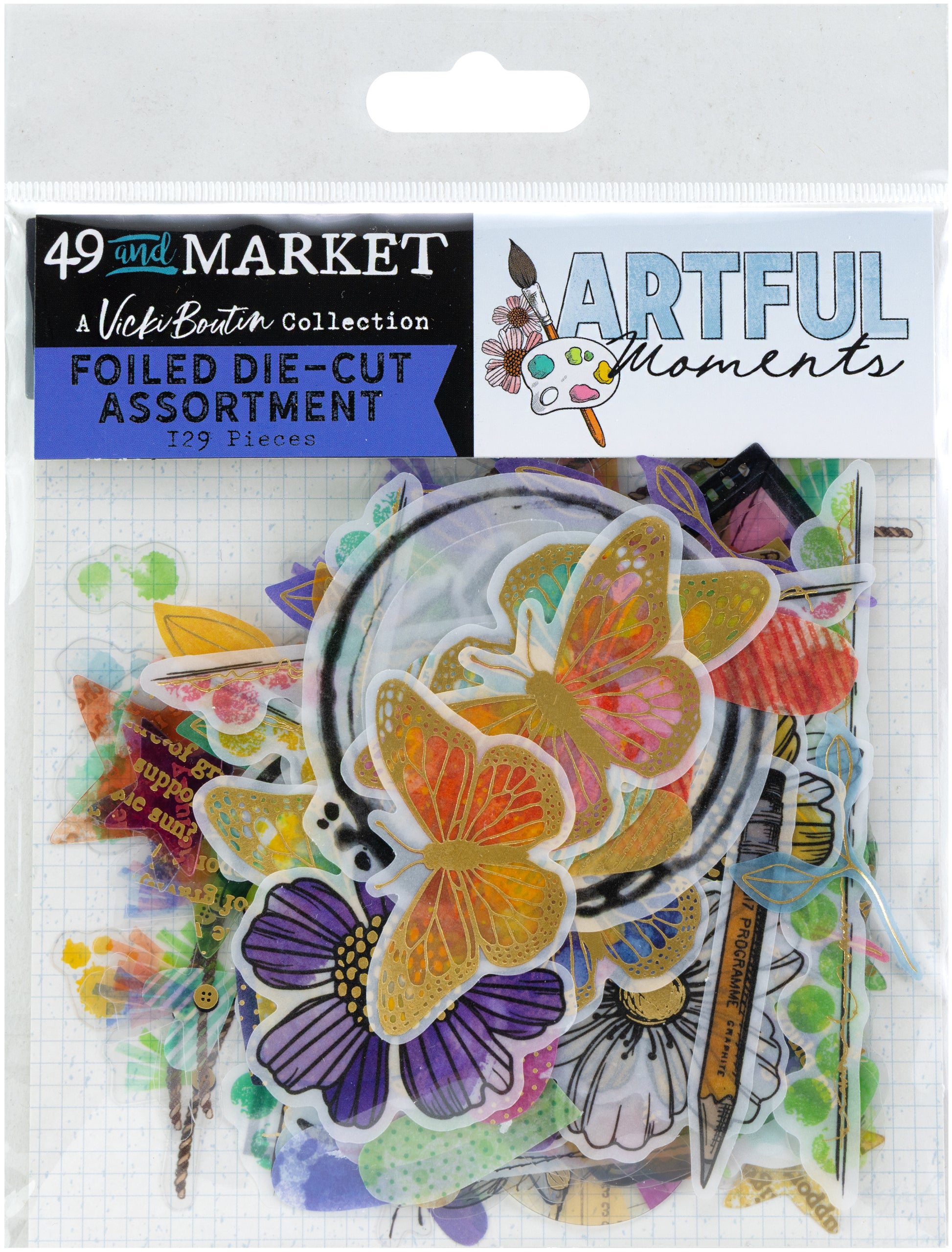 49 and Market - Artful Moments Foiled Die-Cut Assortment By Vicki Boutin