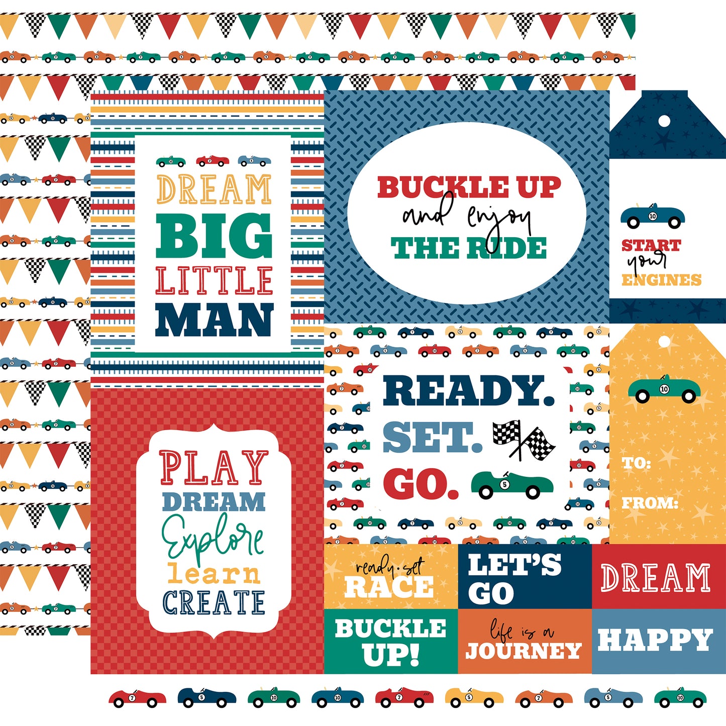 Vroom! Collection Paper Pack 12"X12"