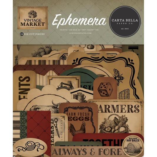 Carta Bella Paper Vintage Market Ephemera - Icons