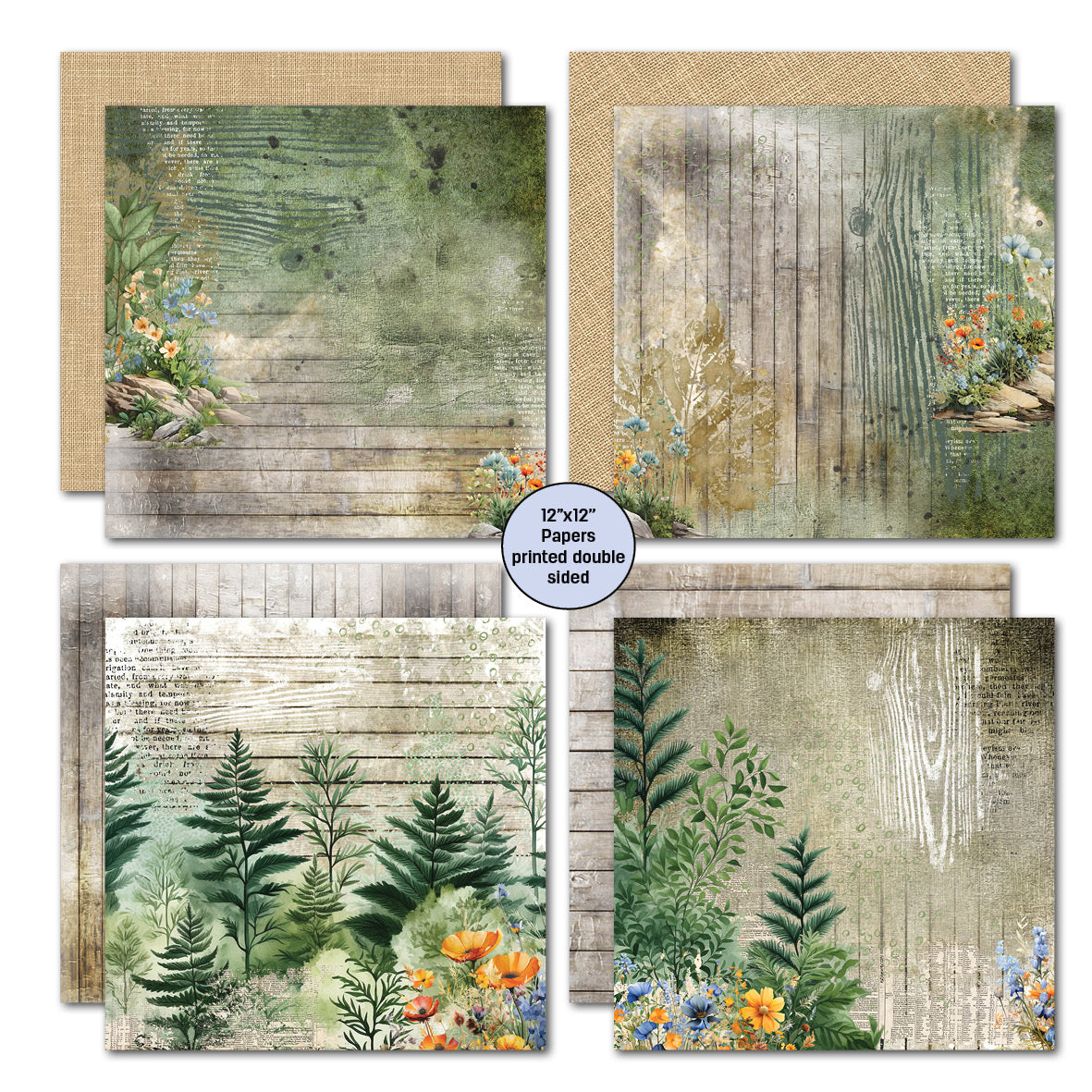 3Quarters Designs - Idyllic Woods - 12"x12" Pack