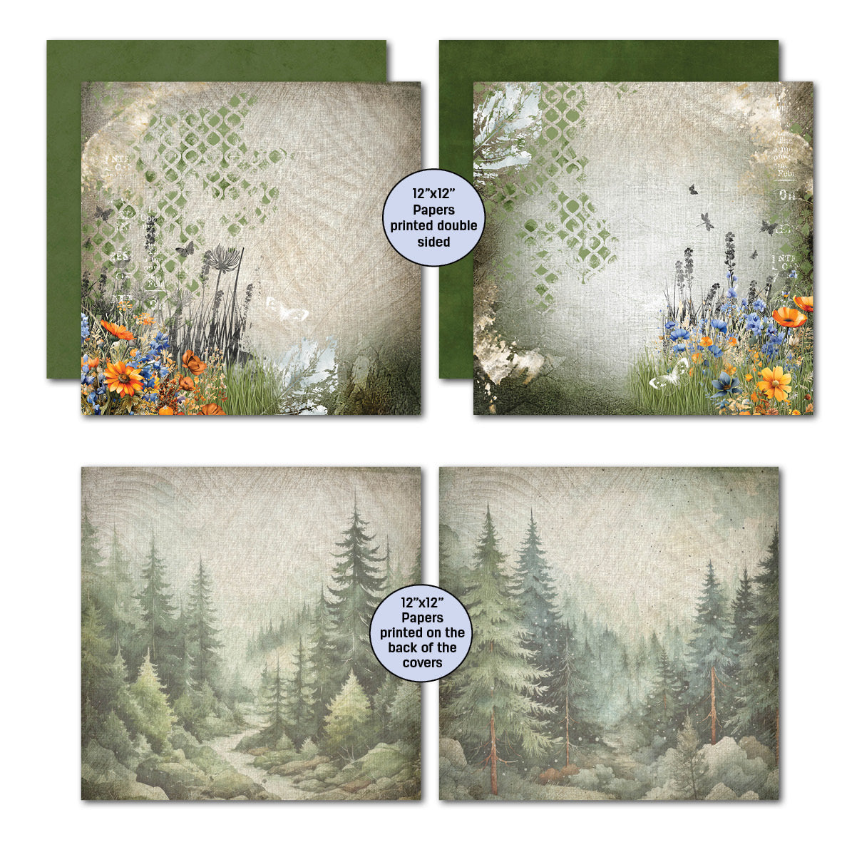 3Quarters Designs - Idyllic Woods - 12"x12" Pack