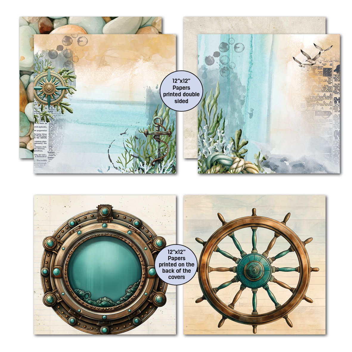 3Quarters Designs - Maritime Tides - 12"x12" Pack