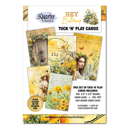 3Quarter Designs - Hey Buttercup Tuck 'N' Play Cards