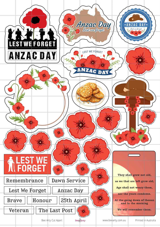 Bee Arty A4 Cut Apart - ANZAC