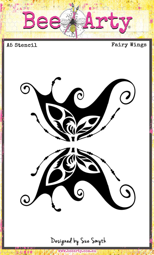 Bee Arty - Fairy Wings - A5 Stencil