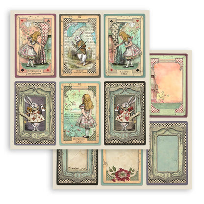 Alice In Wonderland - Stamperia Double-Sided Paper Pad 8"X8" 10/Pkg