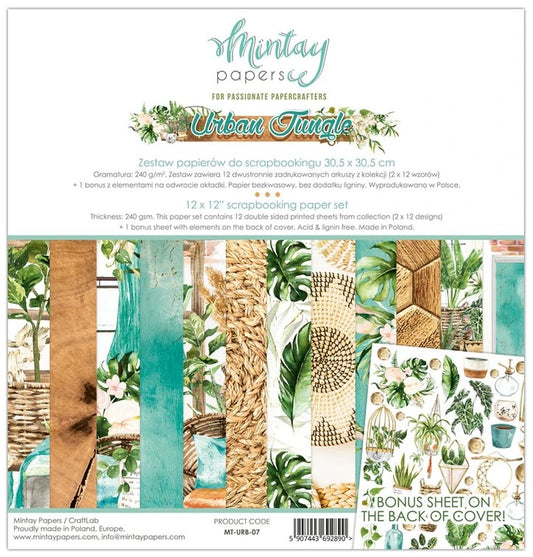 Mintay Papers Urban Jungle Scrapbooking Paper Set MT-URB-07