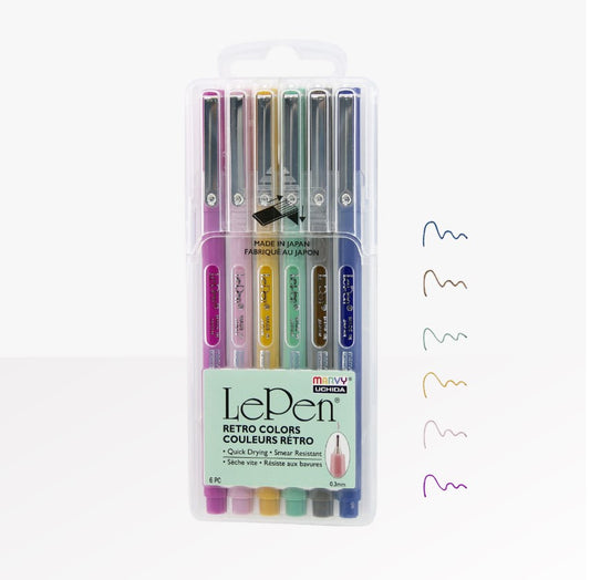 LePen - Retro Colours - 6 piece set