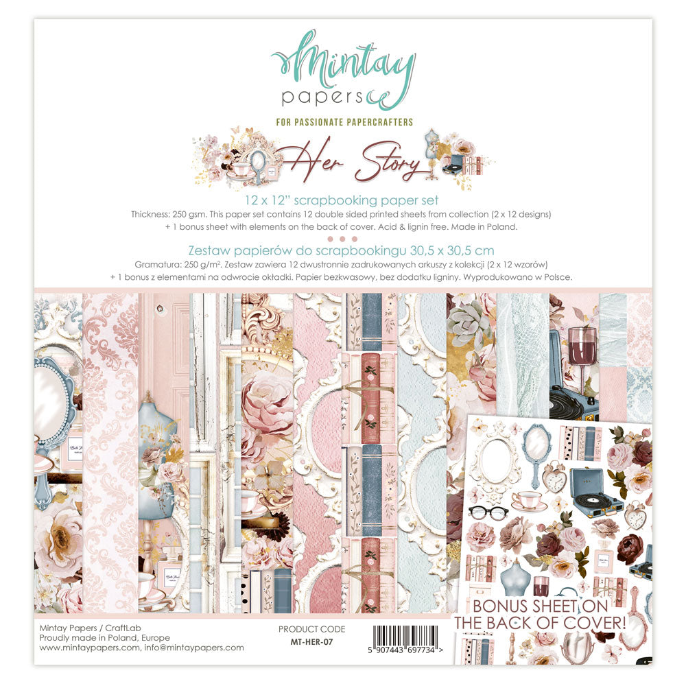 Mintay Papers - Her Story - 12"x12" Scrapbooking Pack