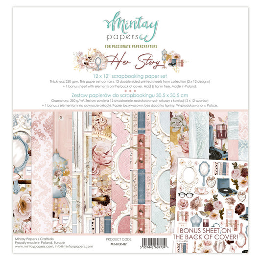 Mintay Papers - Her Story - 12"x12" Scrapbooking Pack