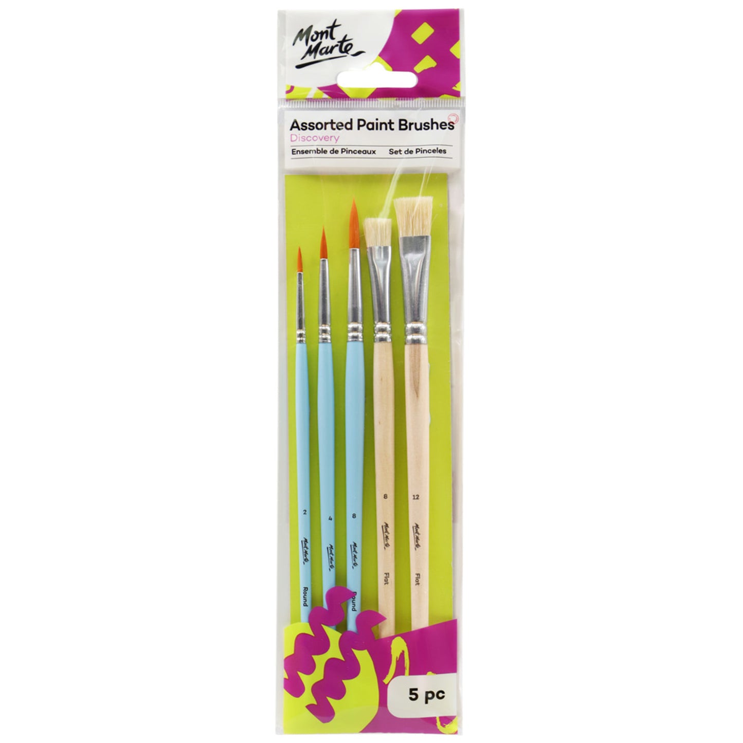 Assorted Paint Brushes Discovery 5pc